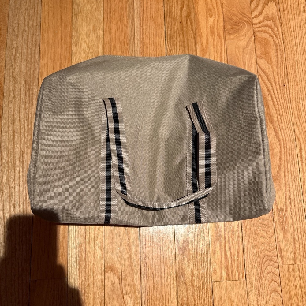 DSW Tan Travel Bag with Black Straps